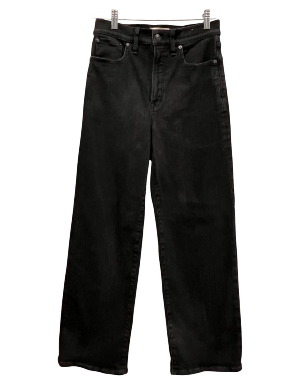 Madewell Perfect Vintage Wide-Leg Jean, Black, 28